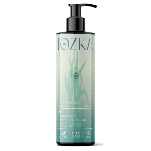 Săpun lichid natural, extracte bergamotă, lemongrass, Jozka, 500 ml