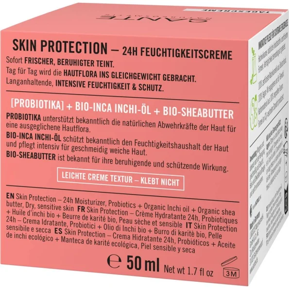 Cremă hidratantă probiotică față, Skin Protection NaTrue, Sante, 50 ml