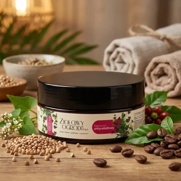 Balsam anticelulitic natural cu hrișcă și cafea, 200 ml, Jozka - Produse cosmetice