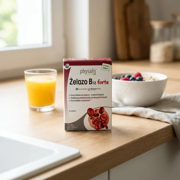 Fier + Vitamina B12 forte, Complex nutritiv, 45 tablete, Physalis