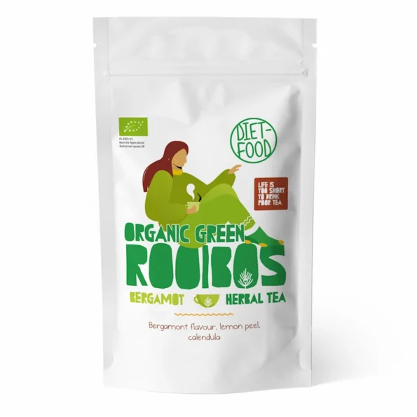 Ceai Rooibos verde Bio, bergamotă, Diet-Food, 100 g