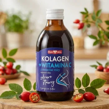 Colagen marin lichid cu vitamina C măceșe și rodie, 250ml, Polska Róża