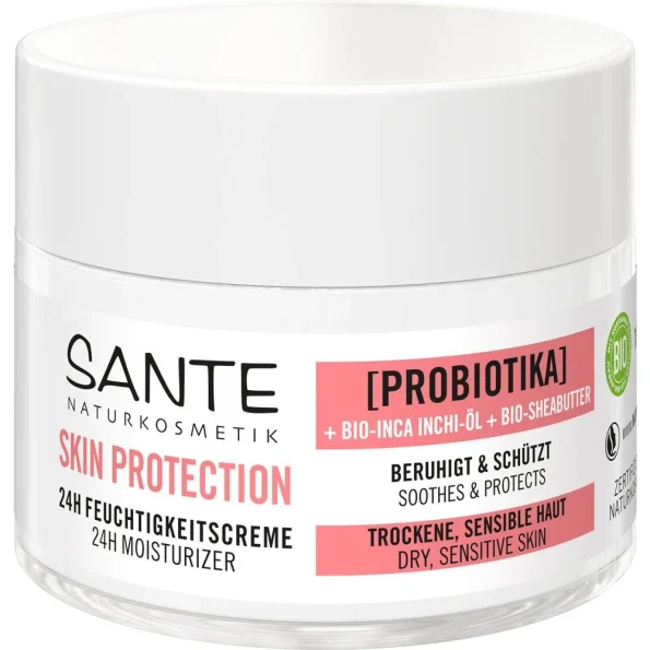 Cremă hidratantă probiotică față, Skin Protection NaTrue, Sante, 50 ml