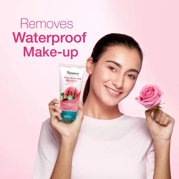 Gel facial micelar cu trandafir, Rose Radiance Himalaya, 150ml