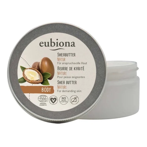Unt de shea organic, corp și păr, certificat Ecocert, Eubiona, 100 ml