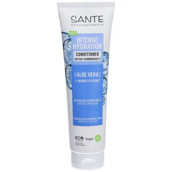 Balsam hidratant pentru păr normal și uscat, aloe și mango, Sante, 150 ml