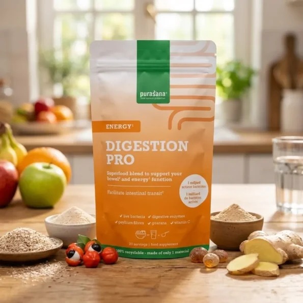 Amestec probiotice pudră, digestie și energie, Energy, Purasana, 140g,