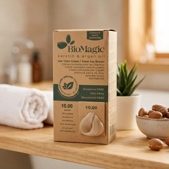 Vopsea de păr extra blond fără amoniac, 250g, Biomagic 10.00 Vopsea de păr extra blond fără amoniac, 250g, Biomagic 10.00 - Vopsea de par