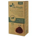 Vopsea de păr roșu-violet-castaniu fără amoniac, 250g, Biomagic 4.58 - Vopsea de par