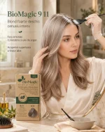 Vopsea de păr permanentă fără amoniac blond foarte deschis cenușiu BioMagic 9.11 - Vopsea de par