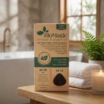 Vopsea de păr fără amoniac maro bej perlat, Deep Brown Beige Pearl, BioMagic - Vopsea de par