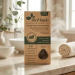 Vopsea păr saten închis cenușiu fără amoniac 6.11, 250g, Biomagic - Vopsea de par