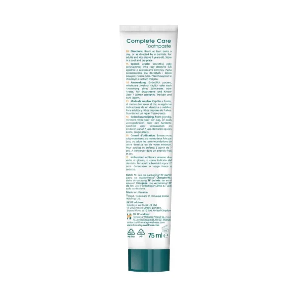 Pastă de dinți Botanique Complete Care, mentă, Himalaya, 75 ml