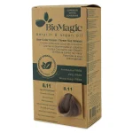 Vopsea păr fără amoniac, blond cenușiu deschis intens, Biomagic 8.11