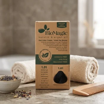 Vopsea de păr negru albăstrui fără amoniac, Biomagic 1.01 - Vopsea de par