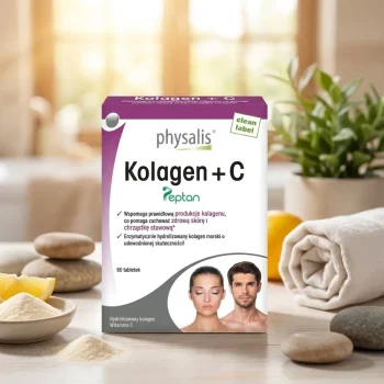 Colagen hidrolizat cu vitamina C pentru articulații, 60 tablete, Physalis - Vitamine si Suplimente pentru Imunitate
