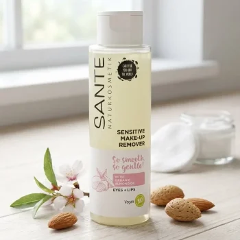 Demachiant bio pentru ochi sensibili și ten cu ulei de migdale, 110ml, Sante