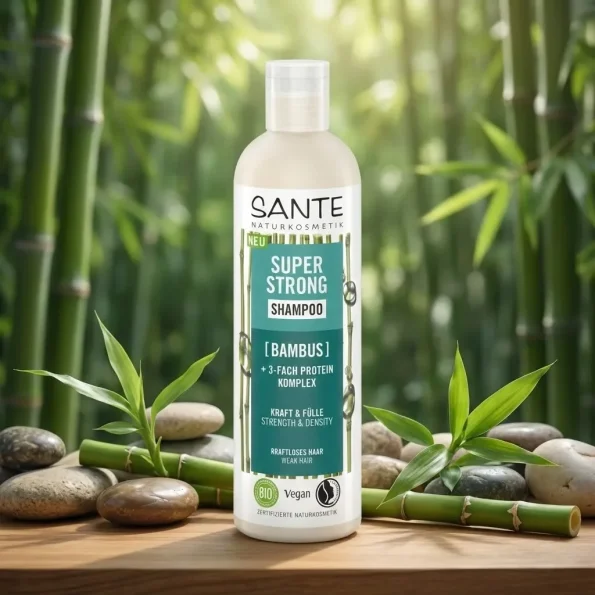 Șampon natural pentru întărirea părului cu bambus și proteine, 250 ml, SANTE