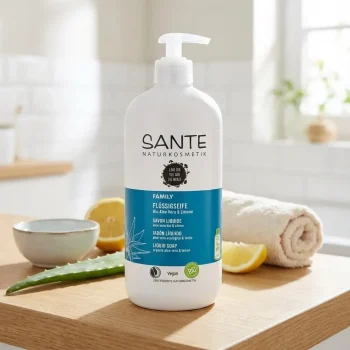 Săpun lichid bio cu aloe vera și lămâie, 500 ml, Sante Family
