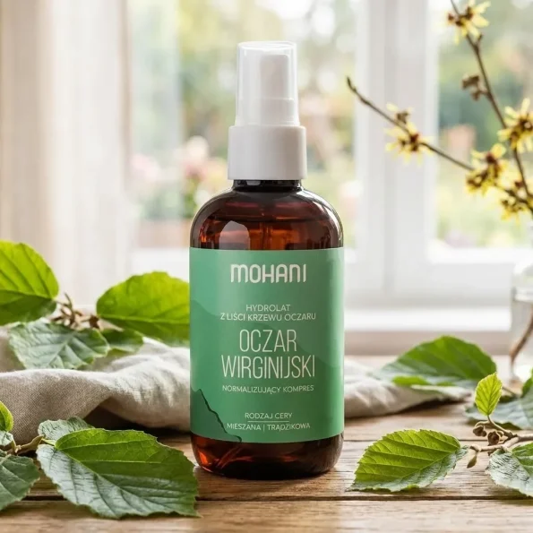 Hidrolat de hamamelis pentru ten gras și cuperozic, 100 ml, Mohani