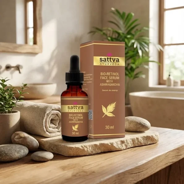 Ser facial cu bio-retinol și ashwagandha, 30 ml, Sattva