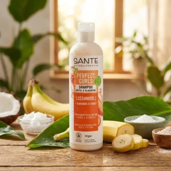 Șampon natural pentru păr ondulat cu ceramide, 250 ml, Sante