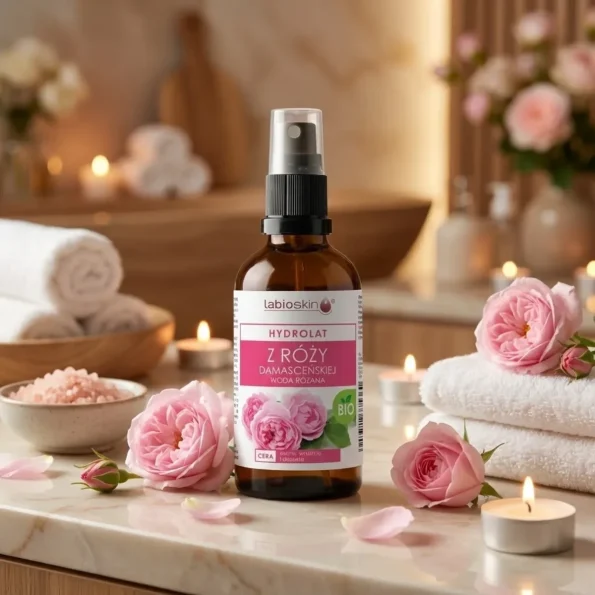 Hidrolat de trandafir Damascena,ten sensibil și matur, 100 ml, Biooil