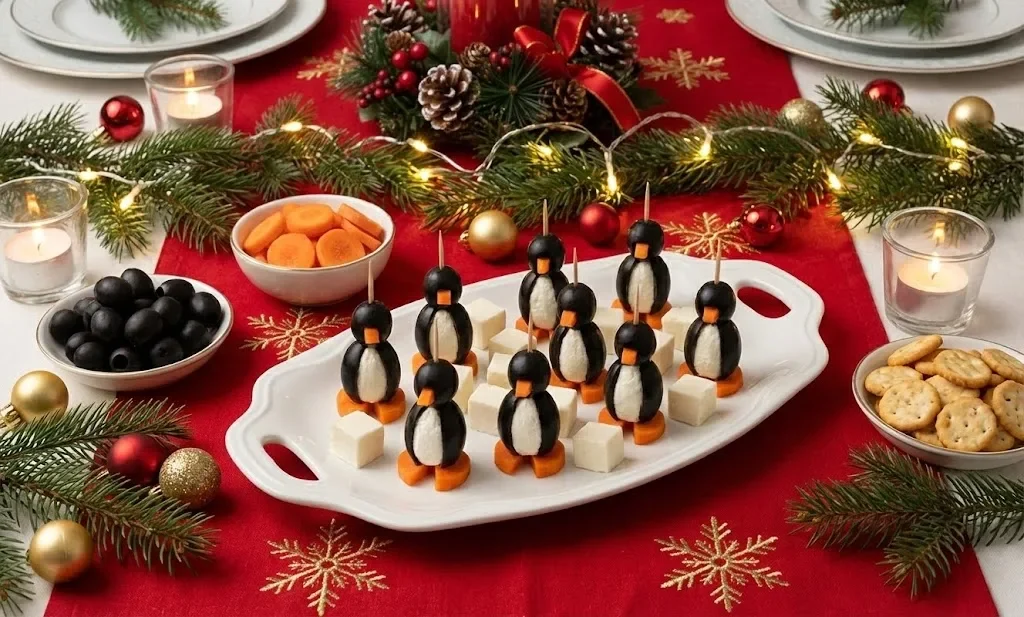 Pinguini cu măsline și cremă de brânză: aperitivul festiv care cucerește orice masă de sărbători