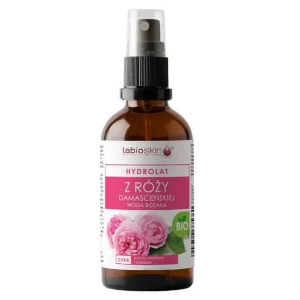 Hidrolat de trandafir Damascena,ten sensibil și matur, 100 ml, Biooil