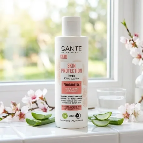 Toner natural calmant cu probiotice și migdale, 125 ml, Sante Skin Protection