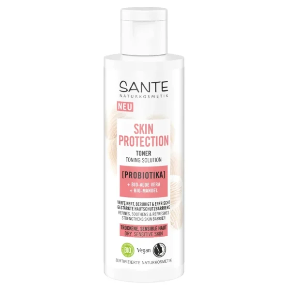 Toner natural calmant cu probiotice și migdale, 125 ml, Sante Skin Protection
