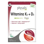 Vitamina K2 + D3 sublinguală vegană, 60 tablete, Physalis