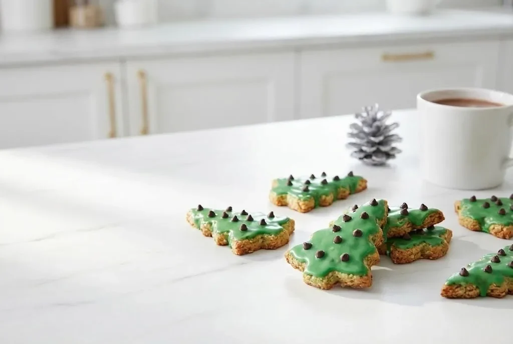 Fursecuri cu ovăz în formă de brăduț - rețetă pentru Crăciun