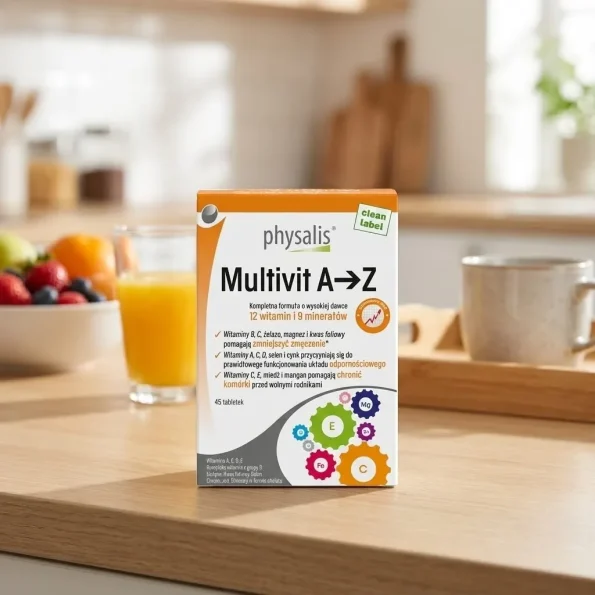 Complex multivitamine și minerale chelatate A-Z, 45 tablete, Physalis