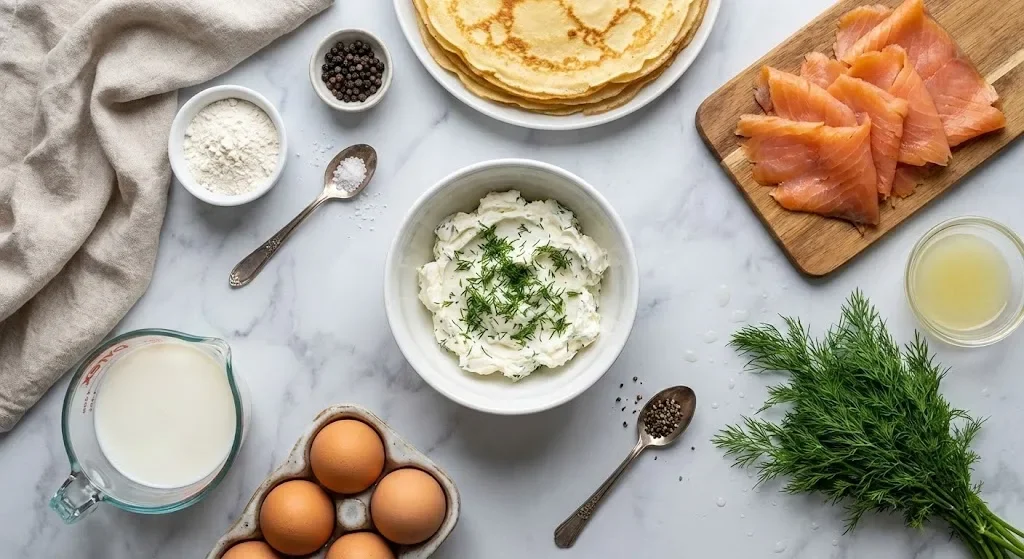 Clătite cu somon afumat și cremă de brânză: aperitiv delicios pentru masa de sărbătoare Clătite cu somon afumat și cremă de brânză: aperitiv delicios pentru masa de sărbătoare