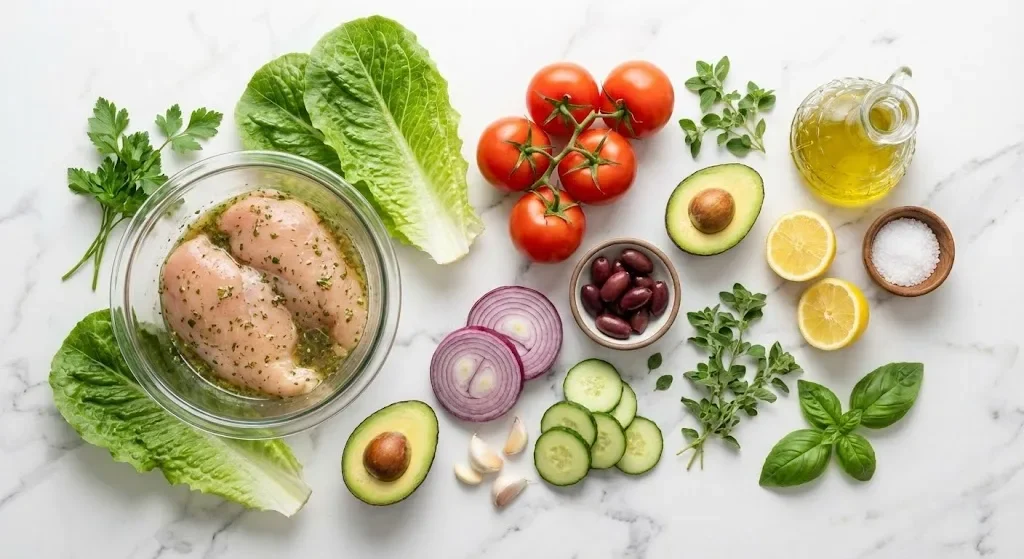 Salată Mediteraneană cu Pui la Grill – Rețetă Savuroasă pentru Vară 2026 Salată Mediteraneană cu Pui la Grill – Rețetă Savuroasă pentru Vară 2025