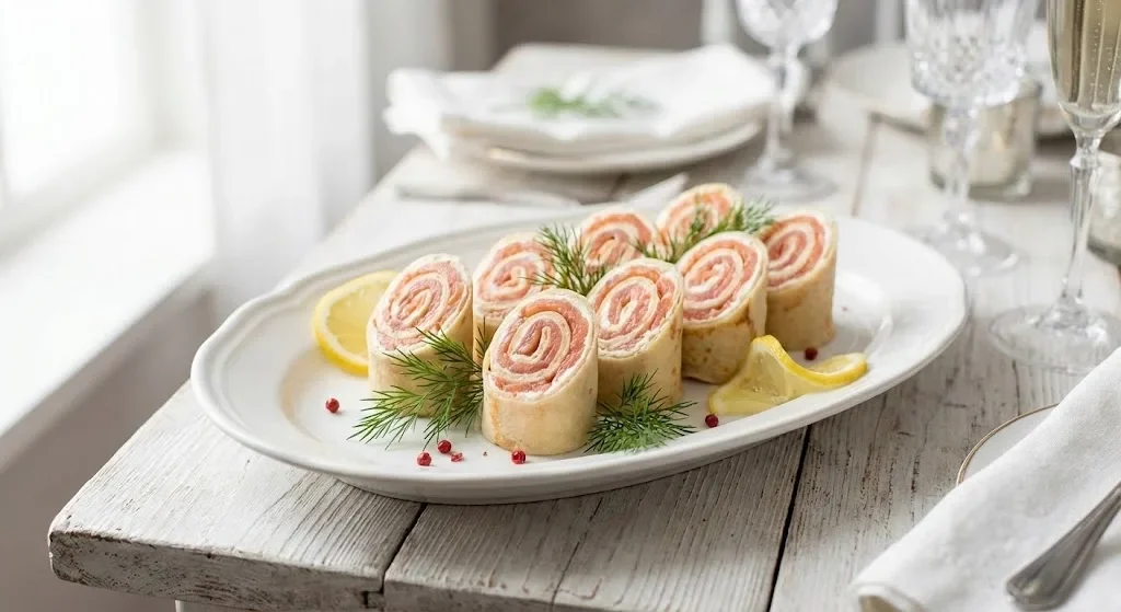 Clătite cu somon afumat și cremă de brânză: aperitiv delicios pentru masa de sărbătoare Clătite cu somon afumat și cremă de brânză: aperitiv delicios pentru masa de sărbătoare