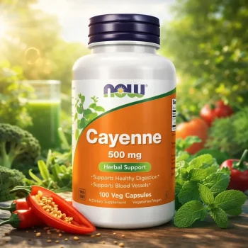Cayenne 500mg 100 capsule vegetale, NOW Foods