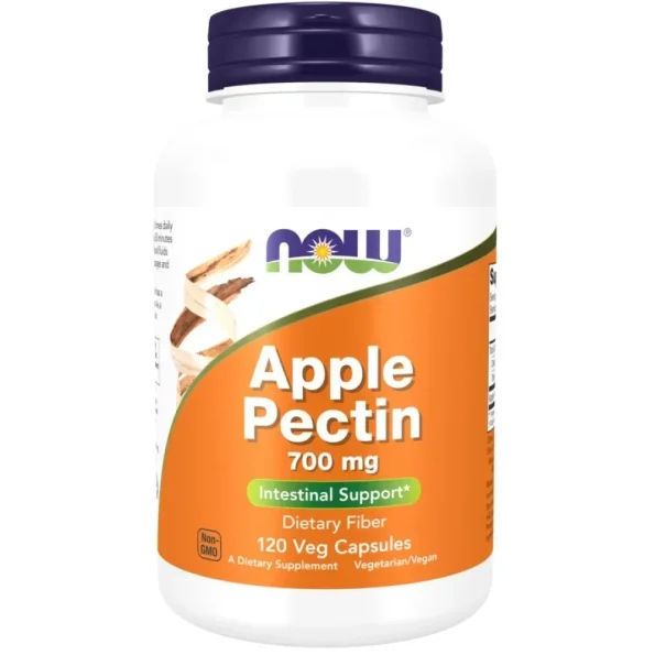 Pectină de mere 700 mg, NOW Foods Apple Pectin, 120 capsule vegetale