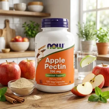 Pectină de mere 700 mg, NOW Foods Apple Pectin, 120 capsule vegetale