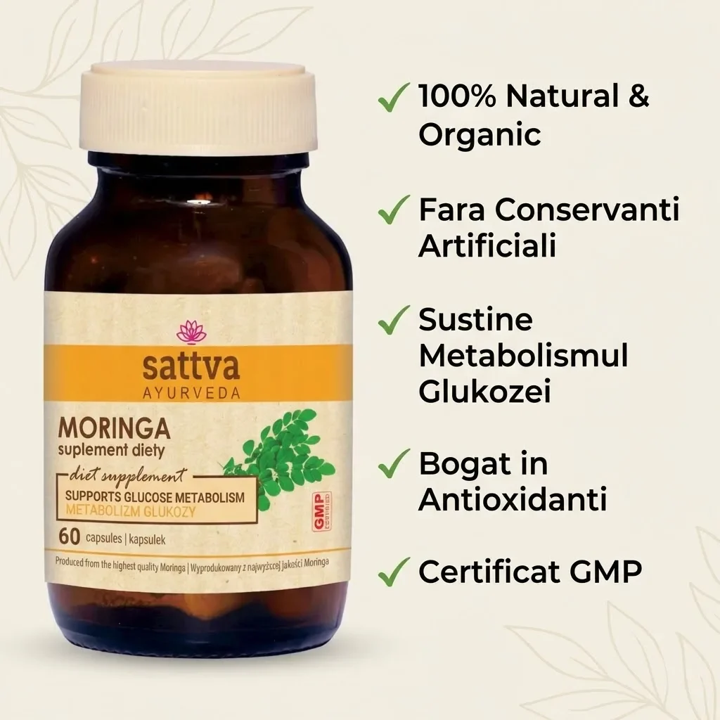 Extract de Moringa Oleifera, 450 mg, 60 capsule, Sattva