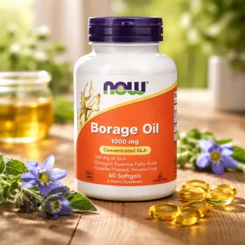 Ulei de Borage 1000mg cu GLA, 60 capsule moi, NOW Foods