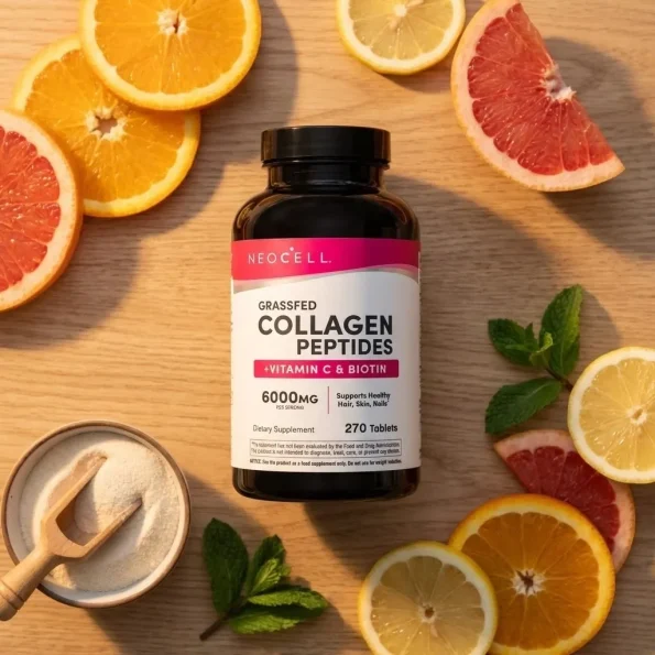 Colagen hidrolizat bovin cu vitamina C și biotină NeoCell, 6000 mg, 270 tablete