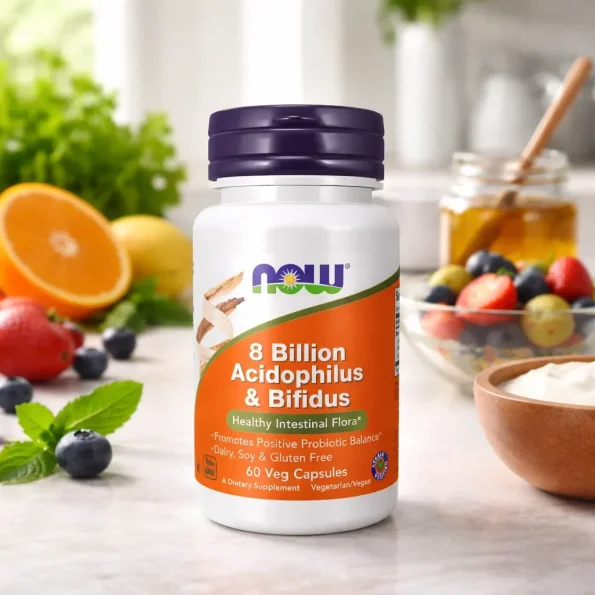 Probiotic 8 Billion Acidophilus and Bifidus, 60 capsule vegetale, Now Foods