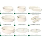 Set de oale cu mâner detașabil și înveliș de granit, 11 piese, Just Perfecto JL-999