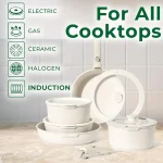 Set de oale cu mâner detașabil și înveliș de granit, 11 piese, Just Perfecto JL-999