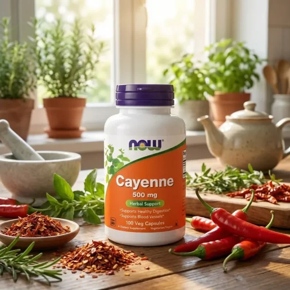 Cayenne 500mg 100 capsule vegetale, NOW Foods