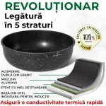Set oale antiaderente cu mânere detașabile și strat ceramic fără PFAS, Just Perfecto JL-998, 11 piese