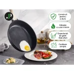 Set de oale 21 piese cu accesorii granit negru, capac silicon Easy Cook and Clean JUST PERFECTO JL722 - Casa si Bucatarie