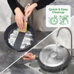 Set oale si cratite inductie 14 piese granit verde cu capac silicon Easy Cook and Clean JUST PERFECTO